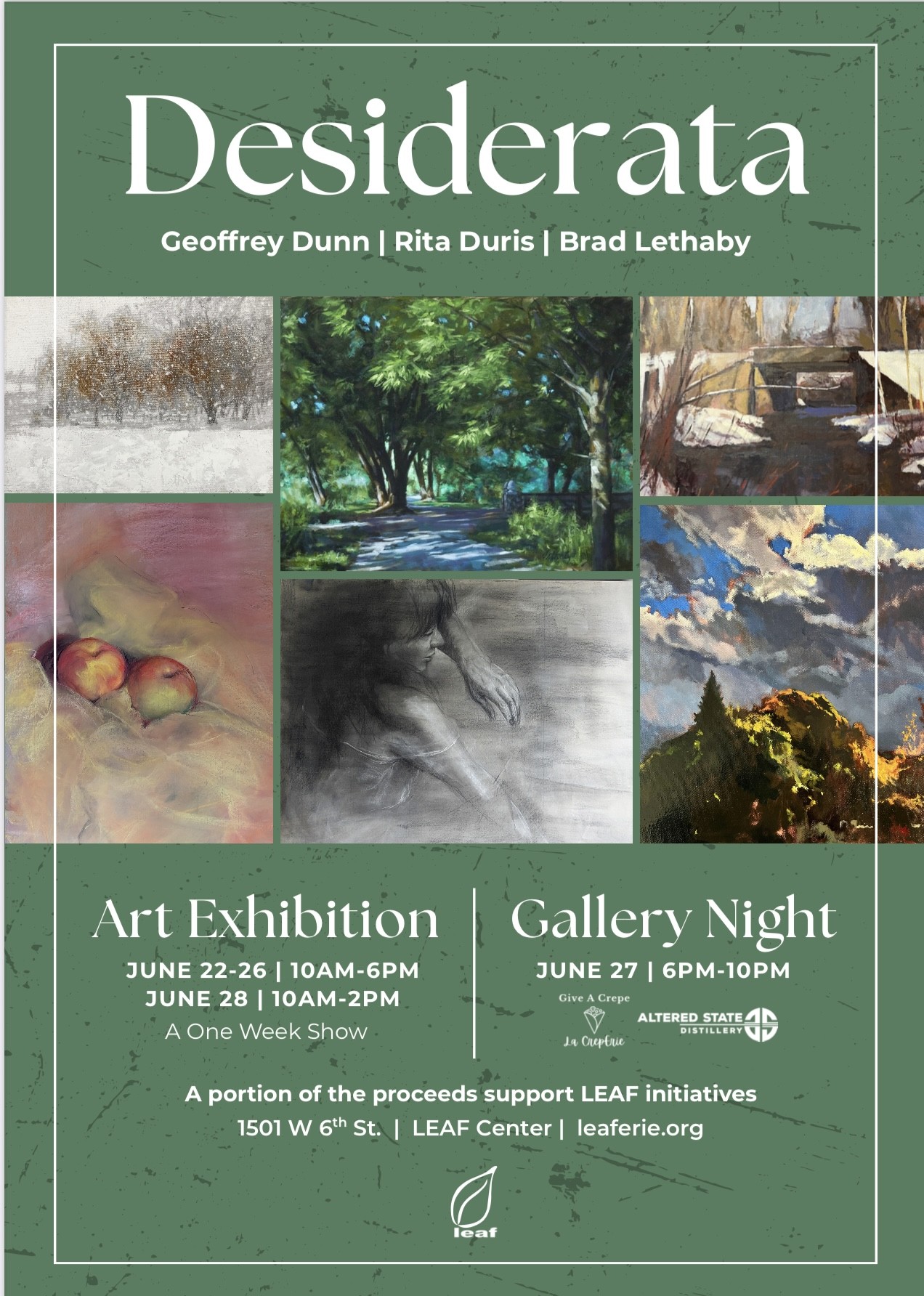 Desiderata exhibition with Geoffrey, Rita Duris and Brad Lethaby at Altered states